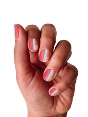 multi colored nail polish