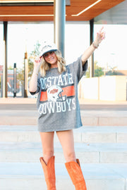 Oklahoma state graphic tee with rhinestone embellishments