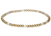 gold filled and fresh water pearl beaded bracelet