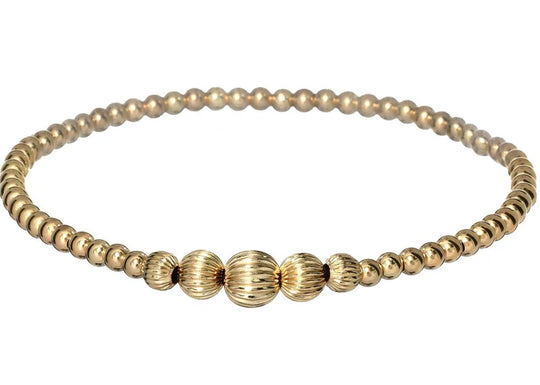 gold filled beaded bracelet