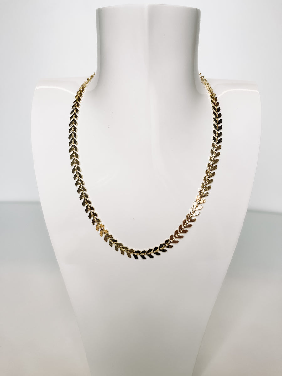 gold filled chevron necklace 