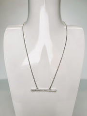silver bar chain necklace