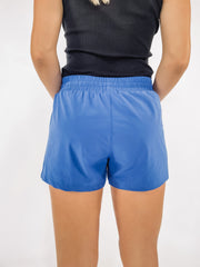 blue athletic shorts