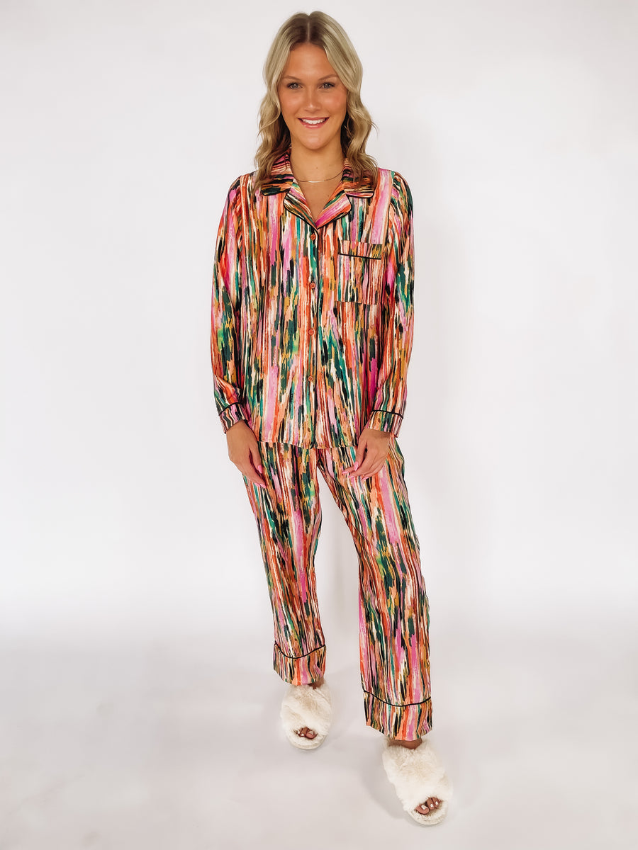 multicolored pajamas