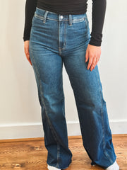 dark wash straight leg jeans