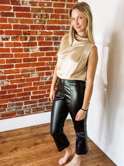 Jenna High Rise Faux Leather Pants