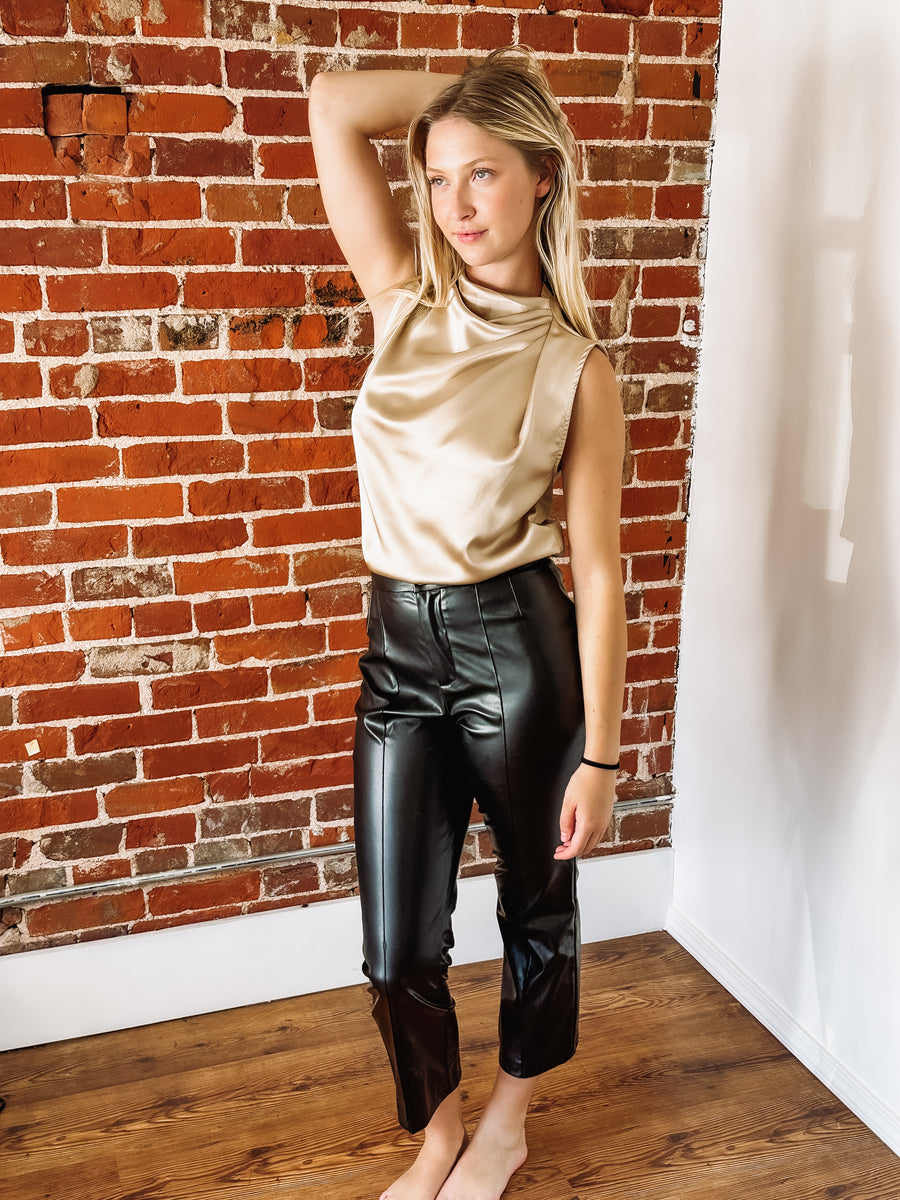Jenna High Rise Faux Leather Pants