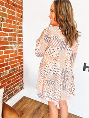 geometric print dress