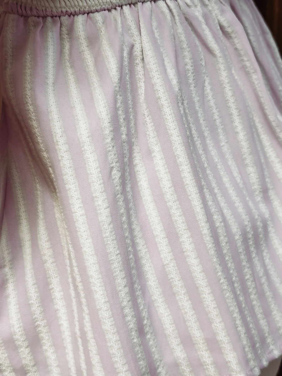 Textured Stripe Babydoll Top