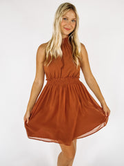 cinnamon colored dress