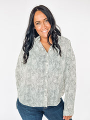 Speckled Button Down Blouse