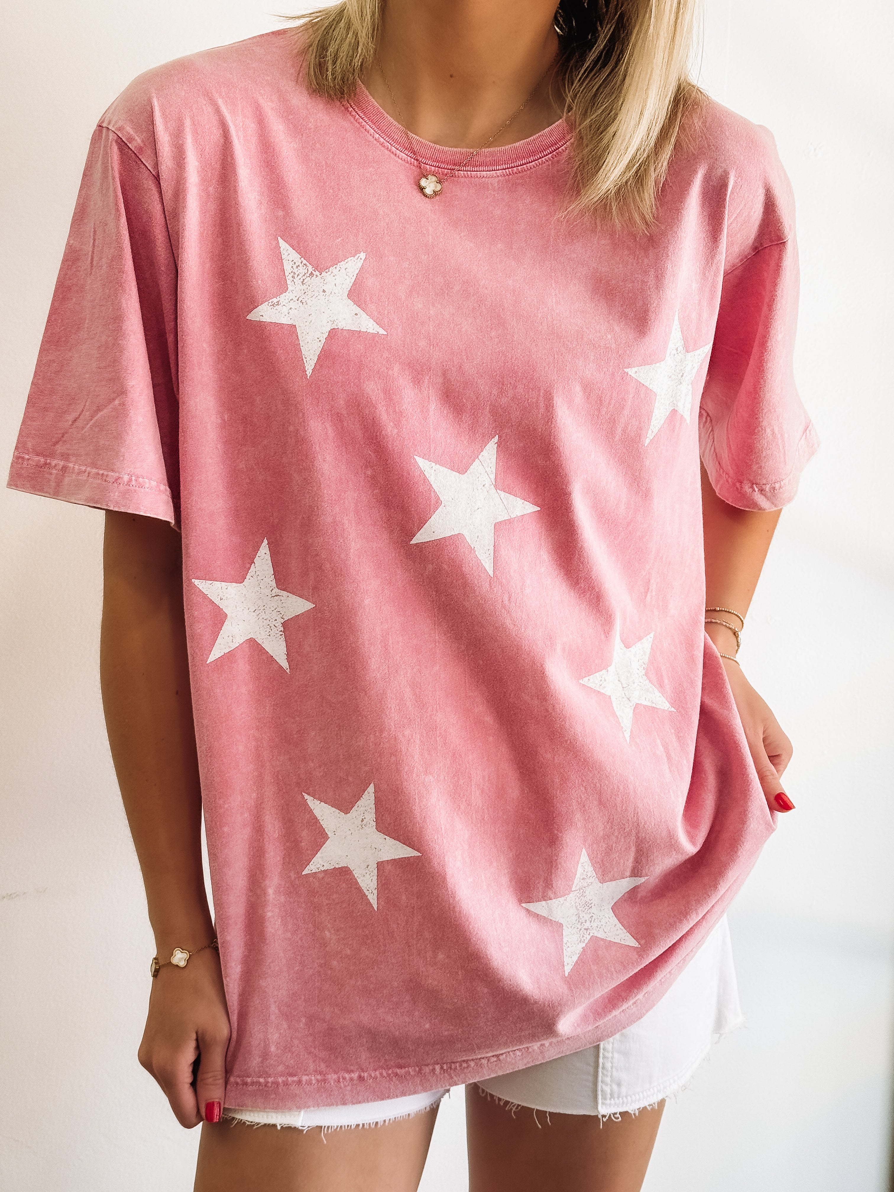 pink graphic tee