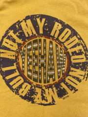 yellow graphic tee