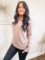 taupe long sleeve top