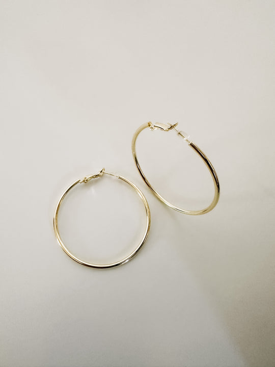 gold thin hoops