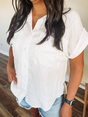 white collared top