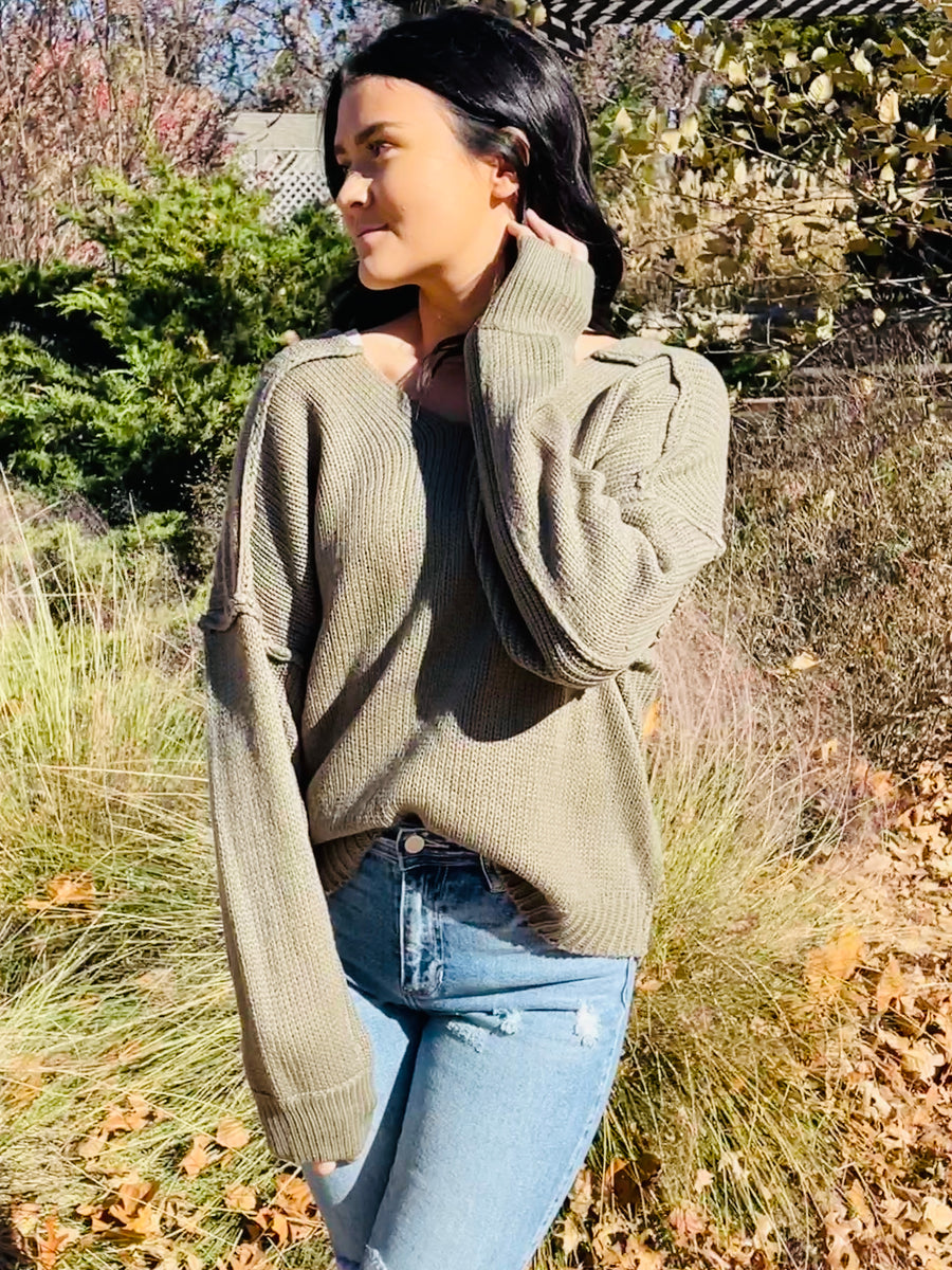 olive sweater