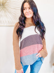 multicolor striped sweater